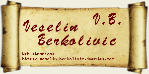 Veselin Berkolivić vizit kartica